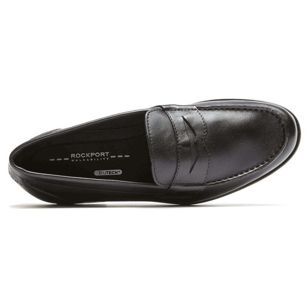 Rockport Loafers For Mens Black - Classic Penny - ZU8260519